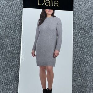 Dalia Women's S Sweater Dress Gray Wool Blend d1383